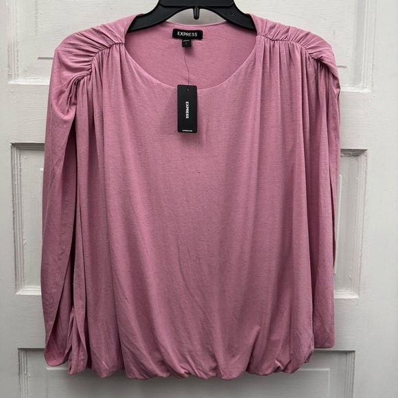Express Tops - Express Blush Pink Open Side Top L NWT Draped Slub Knit